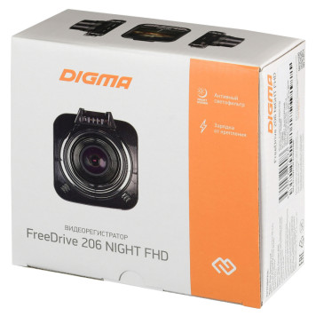 Видеорегистратор Digma FreeDrive 206 Night FHD черный 2Mpix 1080x1920 1080p 170гр. GP5168 -20