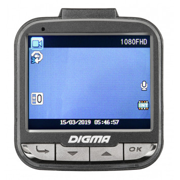Видеорегистратор Digma FreeDrive 206 Night FHD черный 2Mpix 1080x1920 1080p 170гр. GP5168 -2