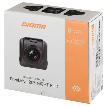Видеорегистратор Digma FreeDrive 205 Night FHD черный 2Mpix 1080x1920 1080p 170гр. GP5168 -20