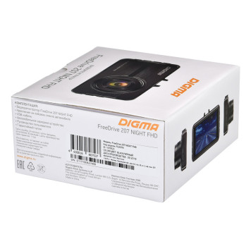 Видеорегистратор Digma FreeDrive 207 Night FHD черный 2Mpix 1080x1920 1080p 150гр. GP2247 -4