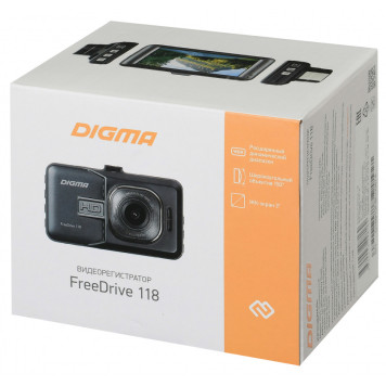 Видеорегистратор Digma FreeDrive 118 черный 1.3Mpix 1080x1920 1080p 150гр. JL5112 -23