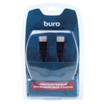 Кабель аудио-видео Buro HDMI 1.4 HDMI (m)/HDMI (m) 5м. Позолоченные контакты черный (BHP RET HDMI50-2) -1