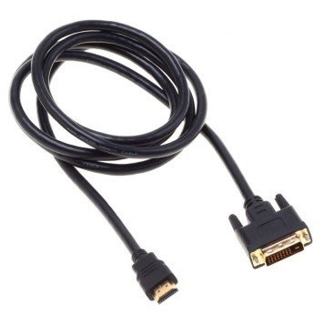Кабель аудио-видео Buro HDMI (m)/DVI-D (Dual Link) (m) 1.8м. Позолоченные контакты черный (BHP RET HDMI_DVI18) -3