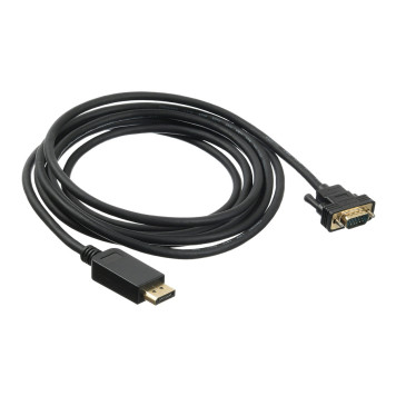Кабель аудио-видео Buro 1.1v DisplayPort (m)/VGA (m) 3м. Позолоченные контакты черный (BHP DPP_VGA-3) -3