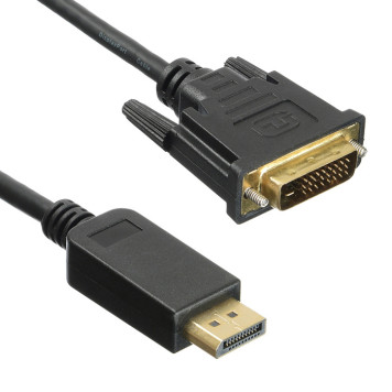 Кабель аудио-видео Buro 1.1v DisplayPort (m)/DVI-D (Dual Link) (m) 2м. Позолоченные контакты черный (BHP DPP_DVI-2) -1