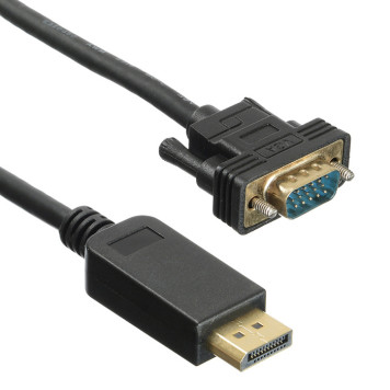 Кабель аудио-видео Buro 1.1v DisplayPort (m)/VGA (m) 3м. Позолоченные контакты черный (BHP DPP_VGA-3) -1