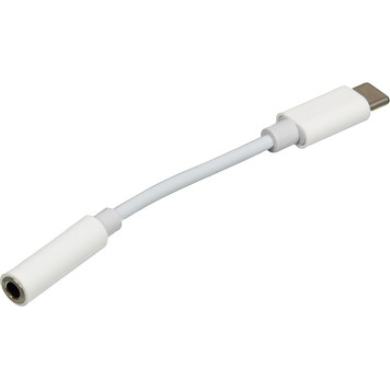 Адаптер для наушников USB Type-C (m)/Jack 3.5 (f) 0.05м. белый -1