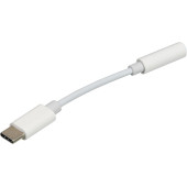 Адаптер для наушников USB Type-C (m)/Jack 3.5 (f) 0.05м. белый