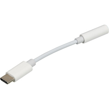 Адаптер для наушников USB Type-C (m)/Jack 3.5 (f) 0.05м. белый 