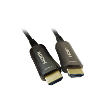 Кабель аудио-видео Digma HDMI 2.0 AOC HDMI (m)/HDMI (m) 20м. Позолоченные контакты черный (BHP AOC 2.0-20) -1