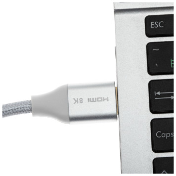 Кабель аудио-видео Cactus CS-HDMI.2.1-1.8 HDMI (m)/HDMI (m) 1.8м. Позолоченные контакты серебристый -4