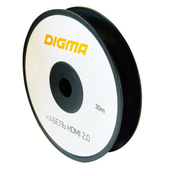 Кабель аудио-видео Digma HDMI 2.0 AOC HDMI (m)/HDMI (m) 30м. Позолоченные контакты черный (BHP AOC 2.0-30) -3