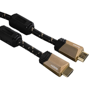 Кабель аудио-видео Hama Premium HDMI (m)/HDMI (m) 1.5м. феррит.кольца Позолоченные контакты черный 5зв (00122210) -2