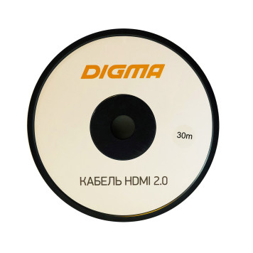 Кабель аудио-видео Digma HDMI 2.0 AOC HDMI (m)/HDMI (m) 30м. Позолоченные контакты черный (BHP AOC 2.0-30) -2