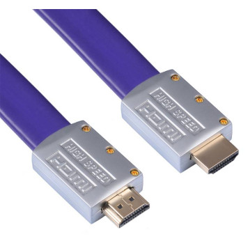 Кабель аудио-видео Buro HDMI 1.4 HDMI (m)/HDMI (m) 3м. черный (HDMI19M-19M FLAT3) -3