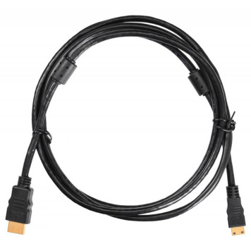 Кабель аудио-видео Buro HDMI 1.4 HDMI (m)/Mini HDMI (m) 1.8м. феррит.кольца Позолоченные контакты черный -1