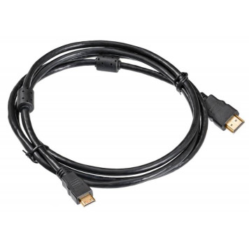 Кабель аудио-видео Buro HDMI 1.4 HDMI (m)/Mini HDMI (m) 1.8м. феррит.кольца Позолоченные контакты черный 