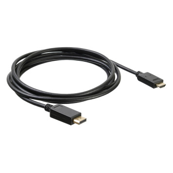 Кабель аудио-видео Buro v. 1.2 DisplayPort (m)/HDMI (m) 3м. Позолоченные контакты черный (BHP DPP_HDMI-3) -3
