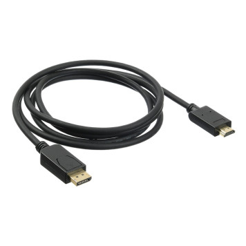 Кабель аудио-видео Buro v. 1.2 DisplayPort (m)/HDMI (m) 2м. Позолоченные контакты черный (BHP DPP_HDMI-2) -3