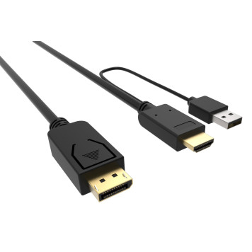 Кабель аудио-видео Buro HDMI (m)/DisplayPort (m) 3м. Позолоченные контакты черный (HDMI-DP-3M) 