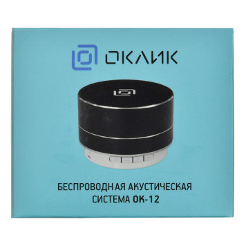 Колонка порт. Oklick OK-12 черный 3W 1.0 BT/USB 300mAh -4