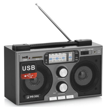 Радиоприемник портативный Сигнал БЗРП РП-306 черный USB SD -1