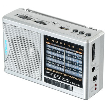 Радиоприемник портативный Hyundai H-PSR160 серебристый USB microSD -2