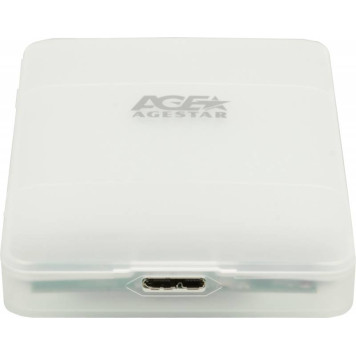 Внешний корпус для HDD/SSD AgeStar 3UBCP3 SATA пластик белый 2.5