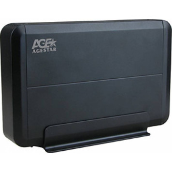 Внешний корпус для HDD AgeStar 3UB3O8 SATA пластик/алюминий черный 3.5