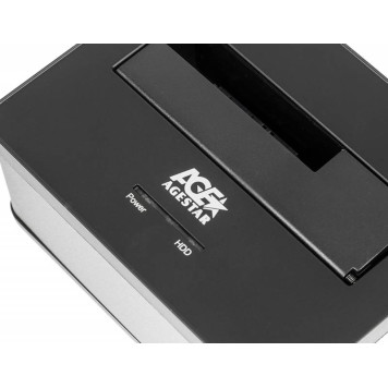 Док-станция для HDD AgeStar 3UBT7 SATA III пластик/алюминий черный 1 -4