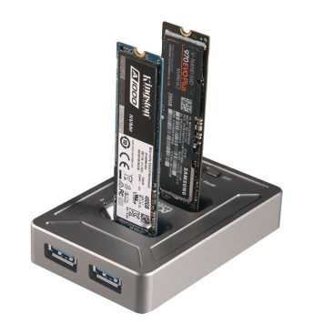 Док-станция SSD AgeStar 31CBNV2H NVMe USB3.2 алюминий серый M2 2280 M-key -3