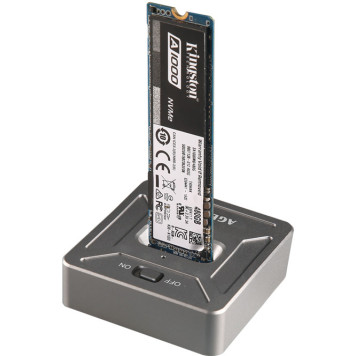Док-станция SSD AgeStar 31CBNV1C NVMe USB3.2 алюминий черный M2 2280 M-key -2