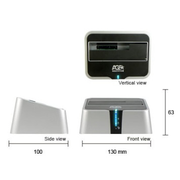 Док-станция для HDD AgeStar 3UBT2 SATA пластик серебристый 1 -1