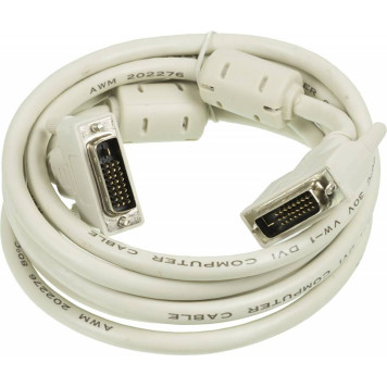 Кабель Ningbo RD-DVI-3-BR DVI-D Dual Link (m) DVI-D Dual Link (m) 3м феррит.кольца серый блистер 