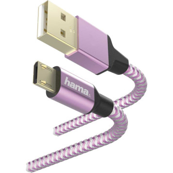 Кабель Hama 00187205 microUSB (m) USB 2.0 (m) 1.5м фиолетовый -1