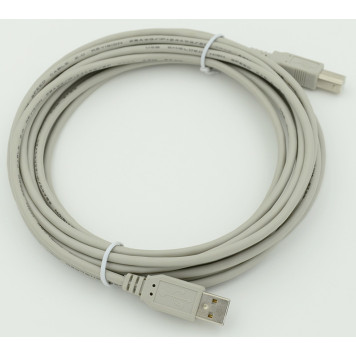 Кабель USB A(m) USB B(m) 5м серый 