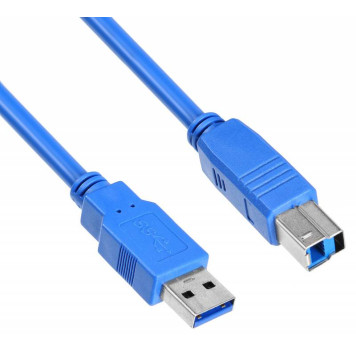 Кабель Buro USB3.0-AM/BM USB A(m) USB B(m) 1.8м синий -2