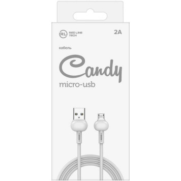 Кабель Redline Candy УТ000021983 micro USB B (m) USB A (m) 1м белый -1