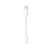 Переходник Apple MMX62ZM/A mini-Jack 3.5 (f) Lightning (m) белый