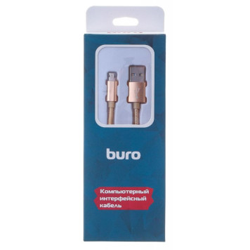 Кабель Buro Braided BHP RET MICUSB-BR USB A(m) micro USB B (m) 1м золотистый -1