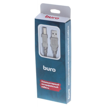 Кабель Buro BHP RET USB_BM18 USB A(m) USB B(m) 1.8м серый блистер -1