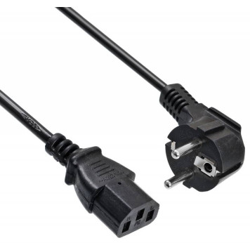Кабель Buro BU-PCAB-ZP2 IEC C13 Евровилка угловой 5м черный (пакет) -1