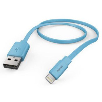 Кабель Hama Flat 00173646 USB (m)-Lightning (m) 1.2м синий плоский -2