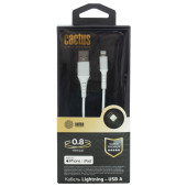 Кабель Cactus CS-LG.USB.A-0.8 USB (m)-Lightning (m) 0.8м белый блистер