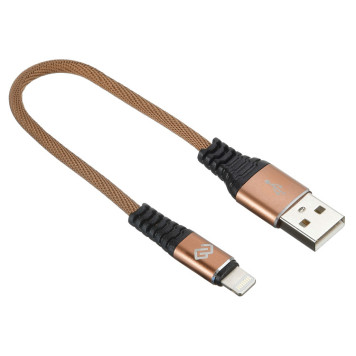 Кабель Digma USB A(m) Lightning (m) 0.15м коричневый -4