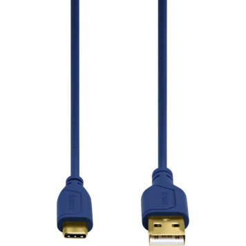 Кабель Hama Flexi-Slim 135785 USB Type-C (m) USB A(m) 0.75м синий -4