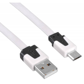 Кабель Buro BHP MICROUSB 1M FLAT micro USB B (m) USB A(m) 1м белый плоский -1
