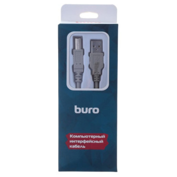 Кабель Buro BHP RET USB_BM18 USB A(m) USB B(m) 1.8м серый блистер -5