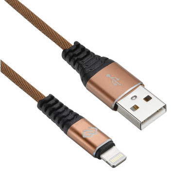 Кабель Digma USB A(m) Lightning (m) 0.15м коричневый -3