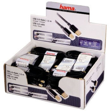 Кабель Hama Braided 00020180 USB A(m) USB B(m) 1.5м черный -2
